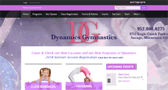 Desktop Screenshot of dynamicsgym.com